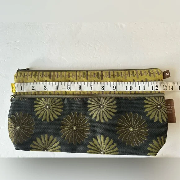 Maruca Green and Brown Patterned Clutch - Picture 8 of 10